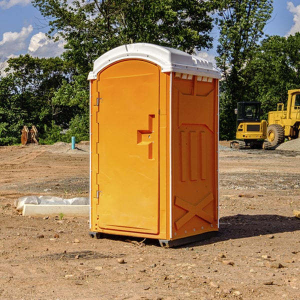 how often are the portable restrooms cleaned and serviced during a rental period in Cardale Pennsylvania